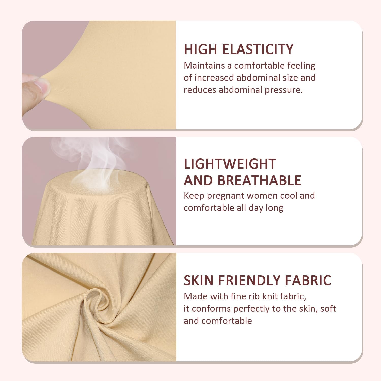 Women's Maternity Bustless Tank Top Belly Support, Pregnancy Adjustable Spaghetti Strap Bodycon Shapewear Slip Dress - Image 5