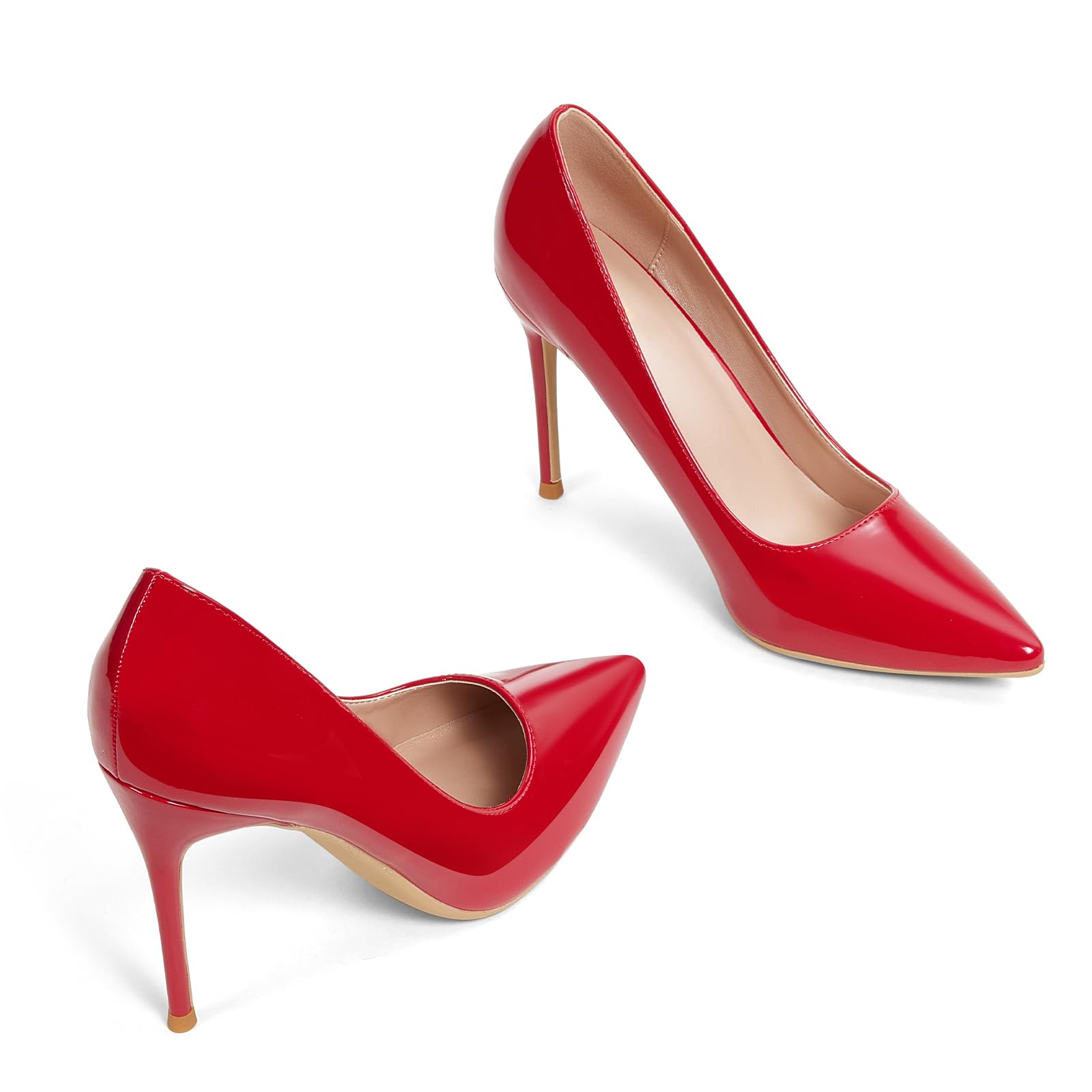 GENSHUO Femmes Mode Bout Pointu Escarpins À Talons Hauts Sexy Slip on Stiletto Party Chaussures 12 CM / 4.72IN