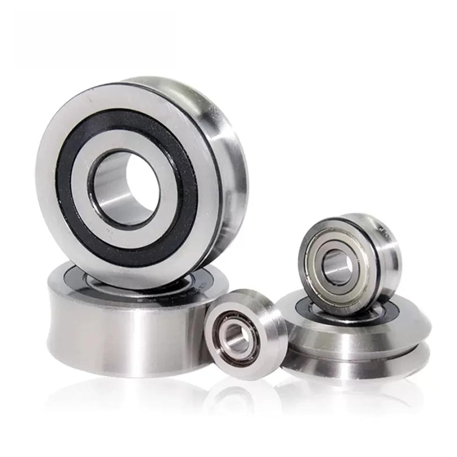 1PCS LFR50/4/5/8 U Type Double Row Roller Rod Guide Pulley Bearing with grooved Bearing(LFR 5301-20)