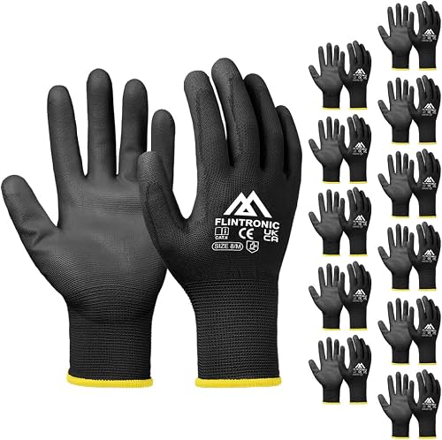 flintronic Gants de Travail 12 Paires 