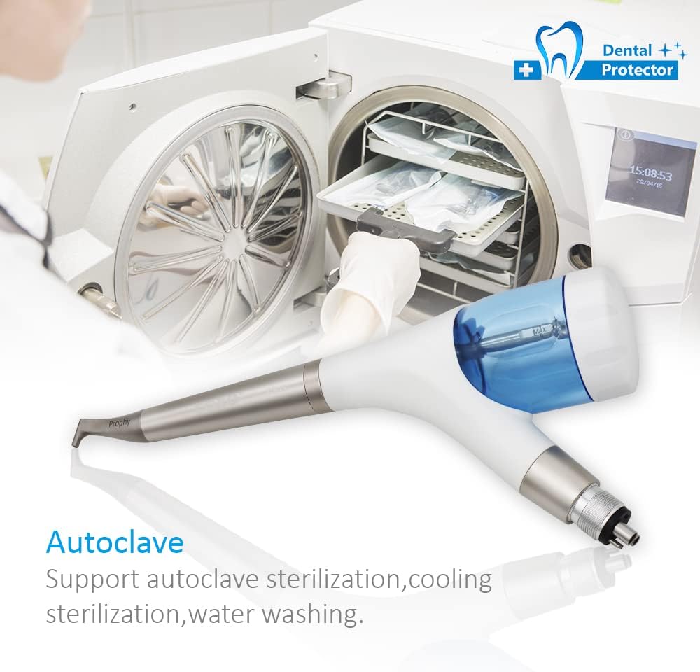 COXO Air Polisher with two working modes,come with two Nozzles, 360 rotation head will be more easy use