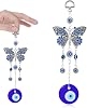 Evil Eye Hanging Decoration, Blue Evil Eye Glass Hanging Pendant Car Charm Ornament Evil Eye Decor Turkish Greek Amulet Car Accessories for Jewelry Good Luck Protection Wedding Party Favors