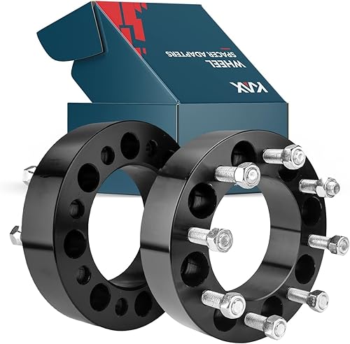 Vista 144 de KAX Espaciadores de rueda de 0.236 x 5.315 in, espaciadores de rueda centrados de 2 pulgadas y 6 lengüetas para F-15-0, Expedition, Mark LT, Negro