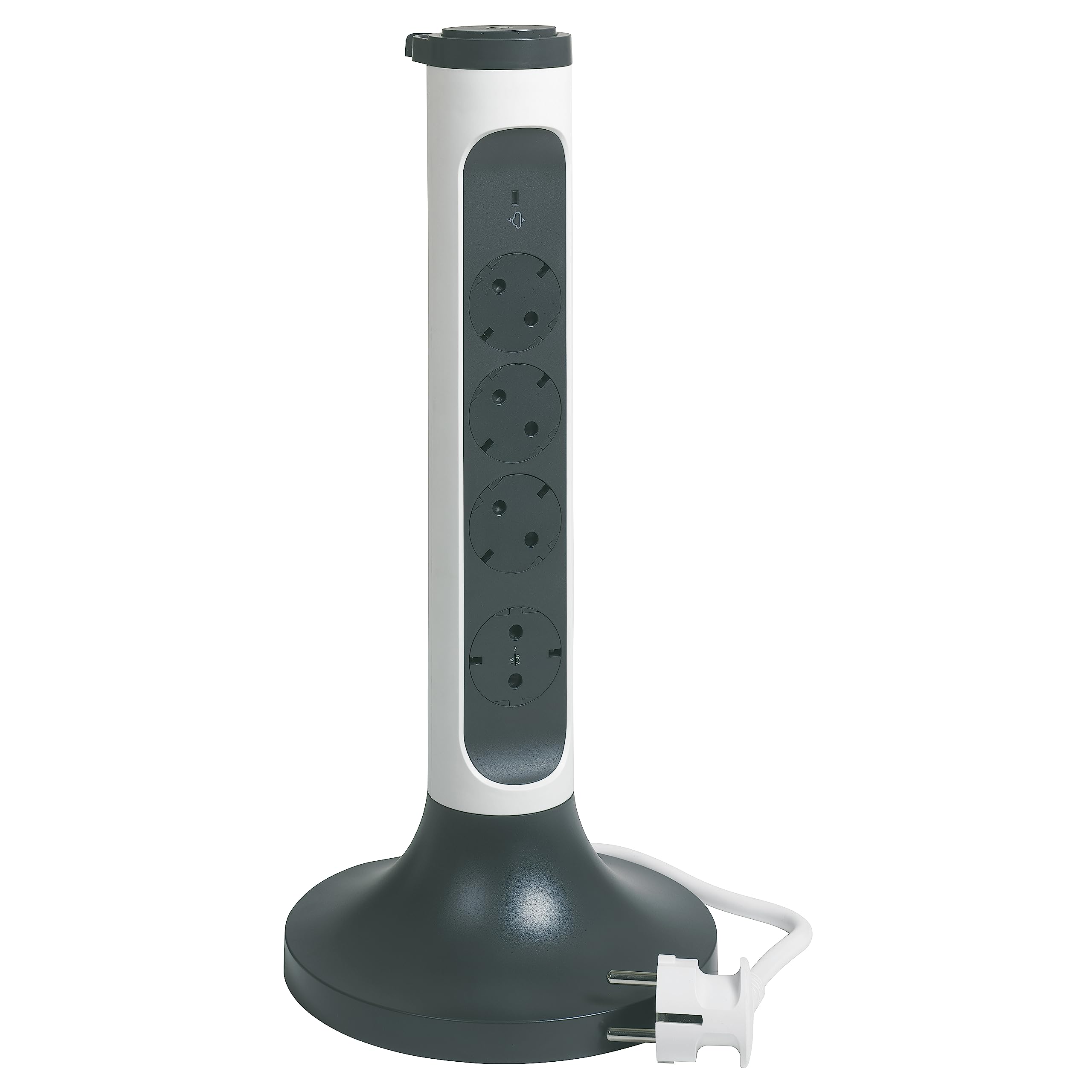Legrand 694505, Aşırı gerilim korumalı dikey priz, anahtarlı, 4