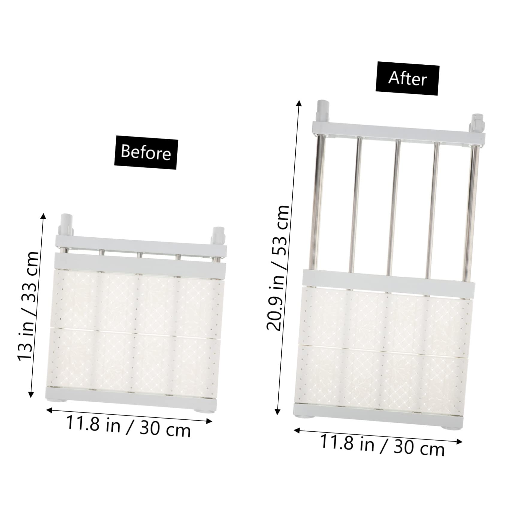 PRETYZOOM Bathroom Storage Shelf Rack Organizer Retractable Stand 1pc Wardrobe Rack Partition Layer Shelf Easy Install