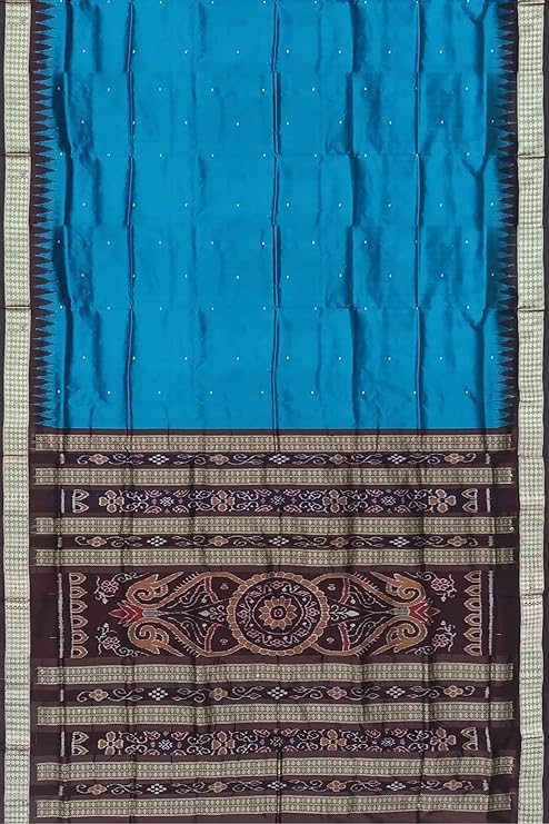 Image of Handmade Pure Bomkai Silk Saree Khandua Natural Silk Ikkat Saree For Women /Ethnic Wear /Traditonal Saree /Handloom Saree With Regular Fit Blouse Piece