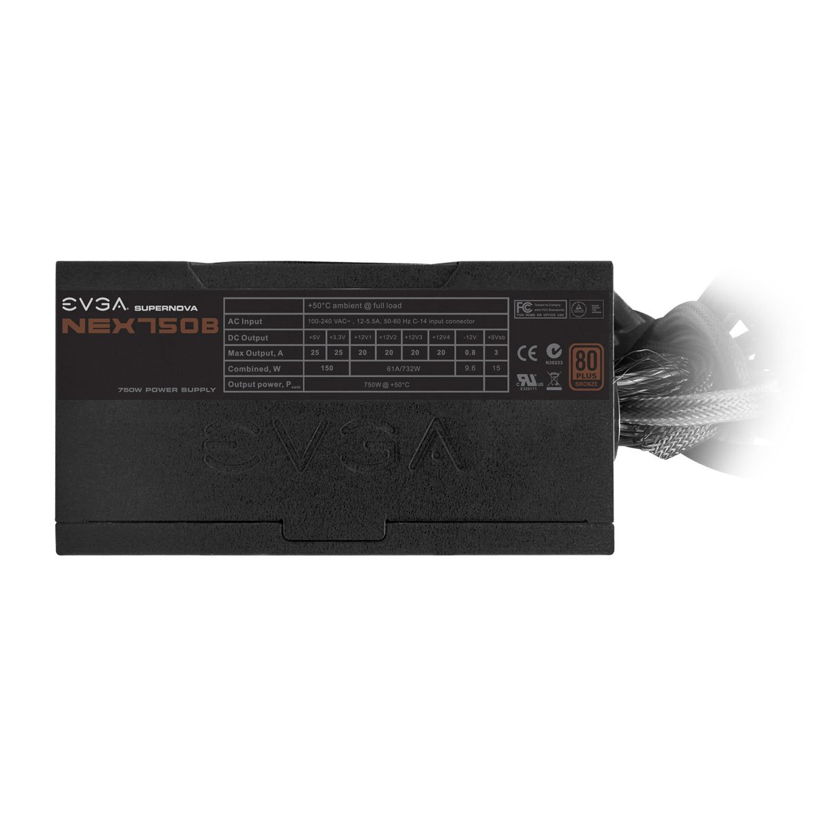 EVGA SuperNOVA 750 B1, 80+ BRONZE 750W, Semi Modular, 5 anni Garanzia, include il tester automatico-Alimentazione GRATUIT, Alimentazione PC 110-B1-0750-V2