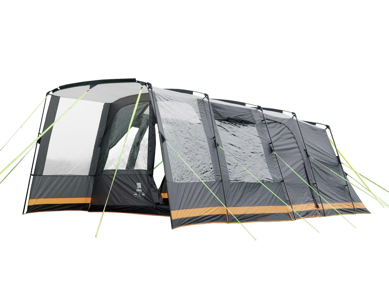 OLPRO Outdoor Leisure Products Kinver 5.0 - Tenda a tunnel con 5000 mm di altezza e protezione dai raggi UV, materiale di riproduzione, per famiglie e grandi gruppi, pali in fibra di vetro, rete