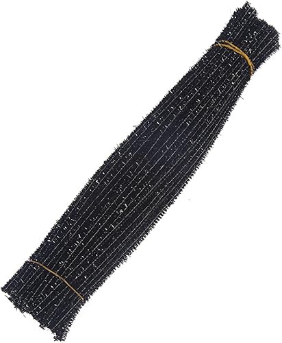 100 tallos de felpilla de oropel con brillantina, flexibles y flexibles y flexibles para decoración de manualidades creativas, tallos de felpilla de