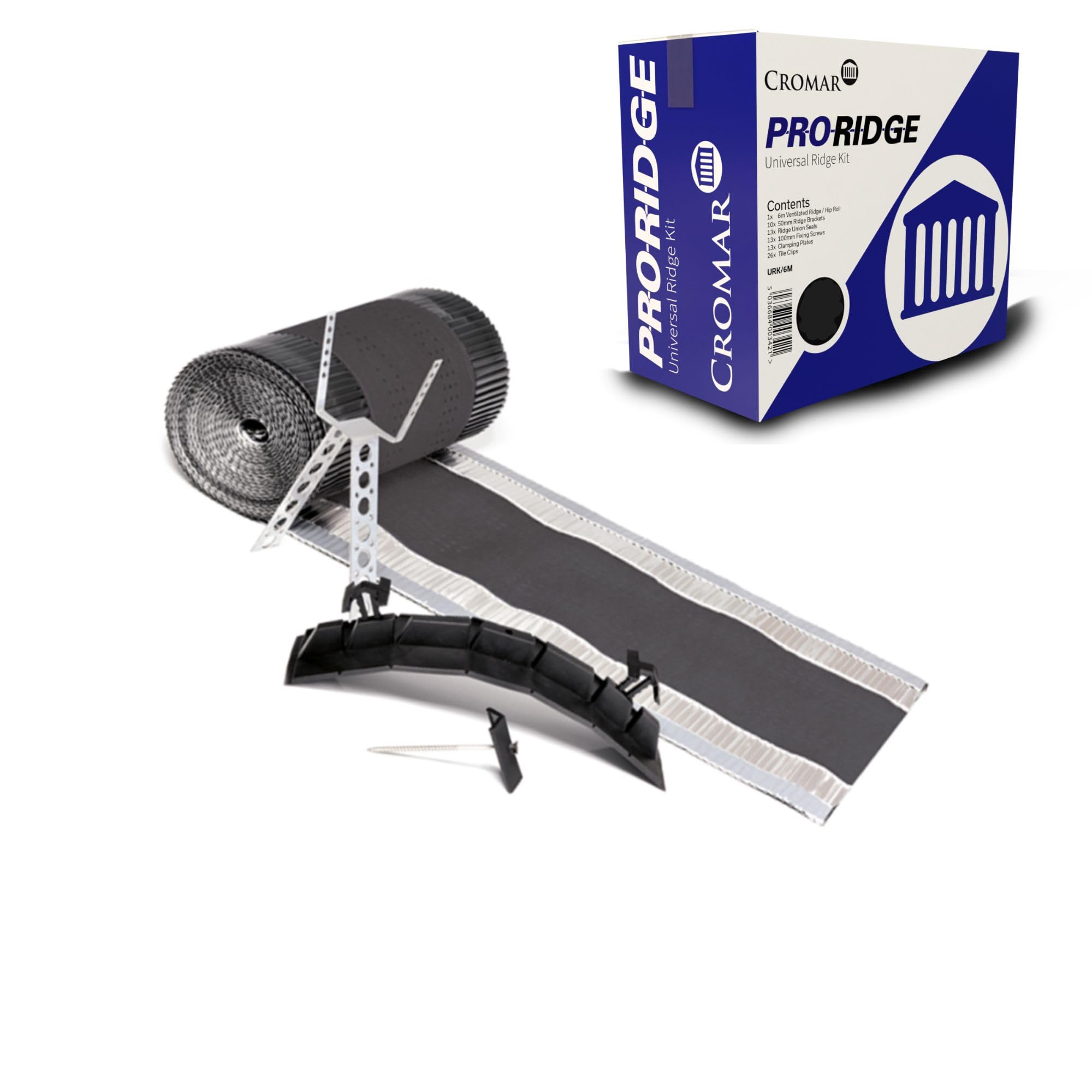 Ara Choice _ Cromar – Proridge Universal Kit – Ridge & Hip System 3 Metre | Dry Fixing Solution For Ridge And Hip Applications | Dry Fix Kit Mortar Ridge Tile Fitting System