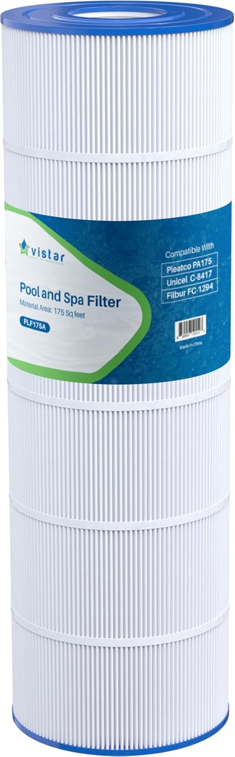 PLF175A Pool Filter Replaces Hayward C1750, CX1750RE, PA175, Ultral-B4, Unicel C-8417, Filbur FC-1294, PXC175, 817-0175P, L x OD: 28 3/16" x8 15/16", 175 sq.ft Cartridge