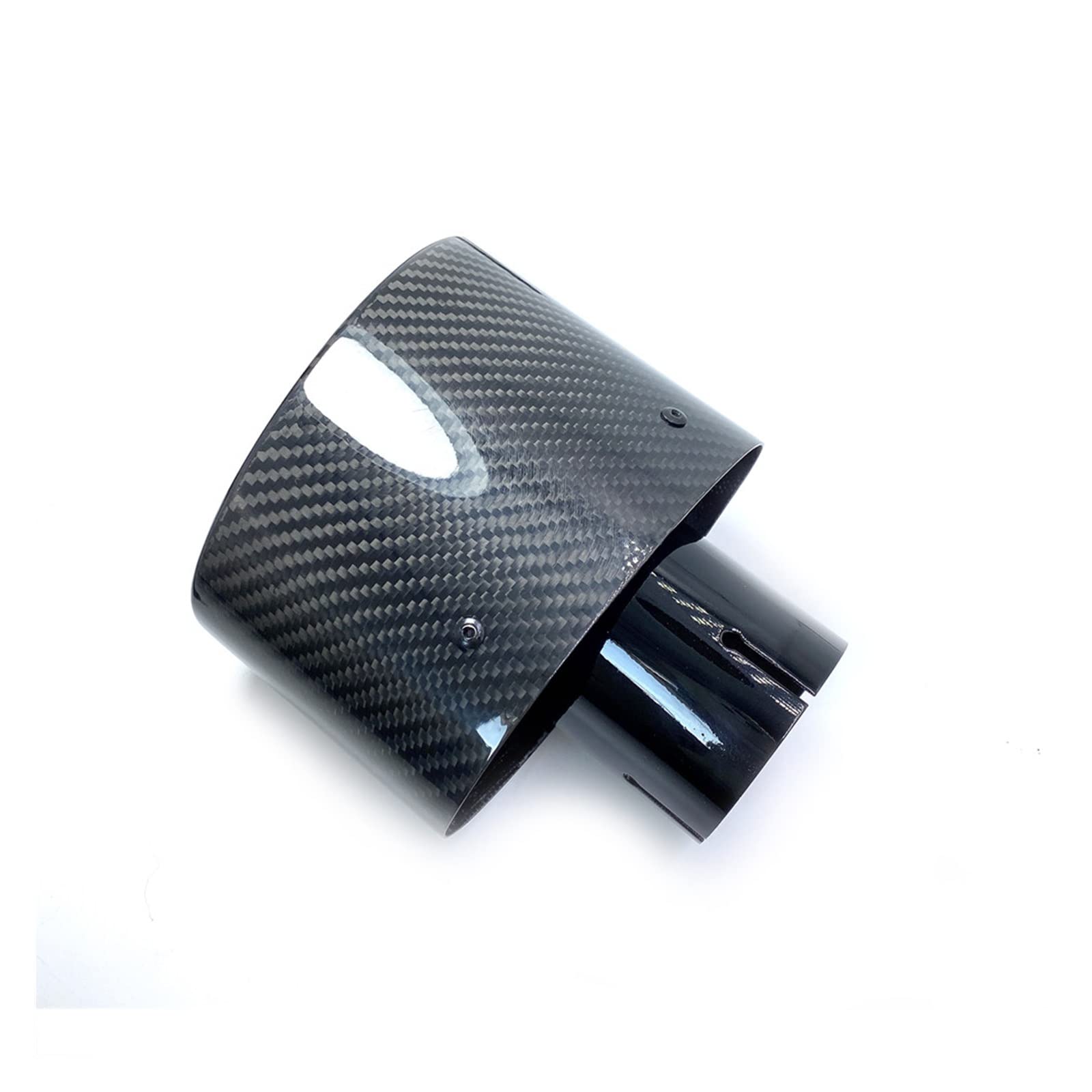 Tubo Escape Coche 1 Uds Silenciador Escape Coche Tubo Escape Coche Modificado 150mm Boquilla Gran Diámetro Brillante Oval Fibra Carbono Brillante Tuberia Escape Silenciador Tubo (Tamaño : ID 60mm OD