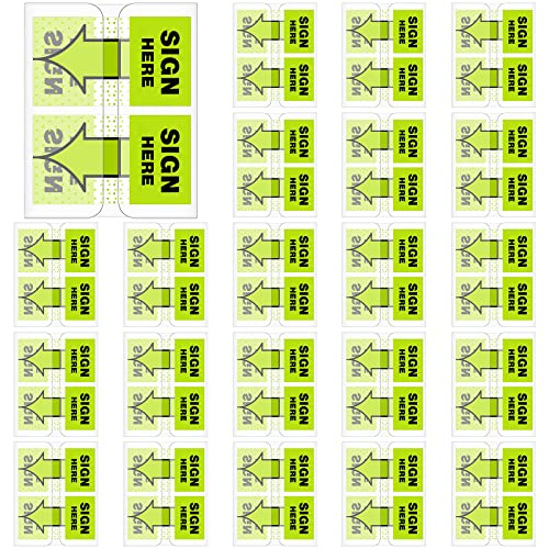 Jutom 1250s[X/25pbN Sign Here Sign Date Tabs Sign Here Sign Date Sign Sticker fBXyT[tbO ItBX/wZ/ߒp 1C` (O[)