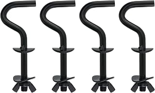 4Pcs Rocking Chair Swing Chair Outdoor Lounger Hooks，Black