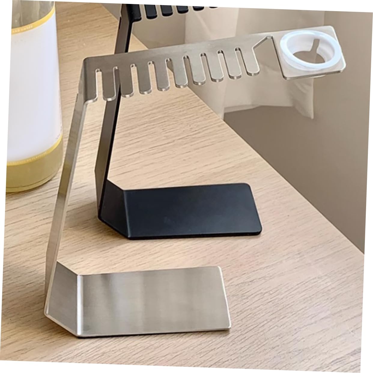 Supporto per Cinturino in Metallo per Orologio Intelligente Base da Tavolo per Caricabatterie Smartwatch Organizzatore Stabile per Cinturini