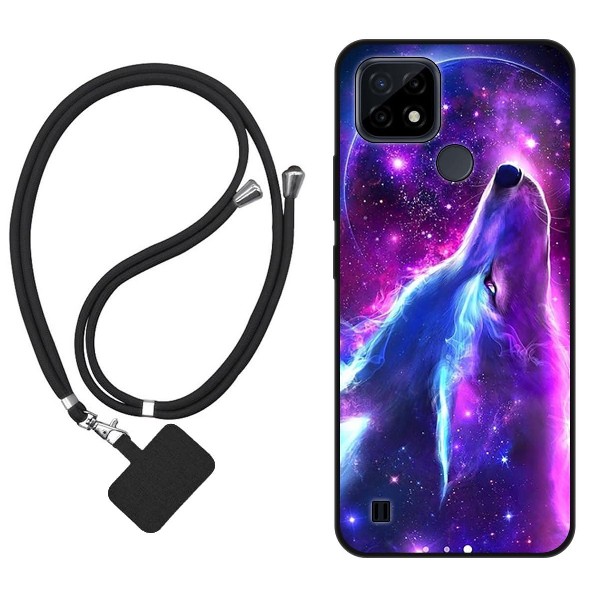 Cover Per Realme C21 Con Stampa Lupo - Custodia In TPU Morbida Trasparente, Antigraffio, Con Stilo In Omaggio - 4