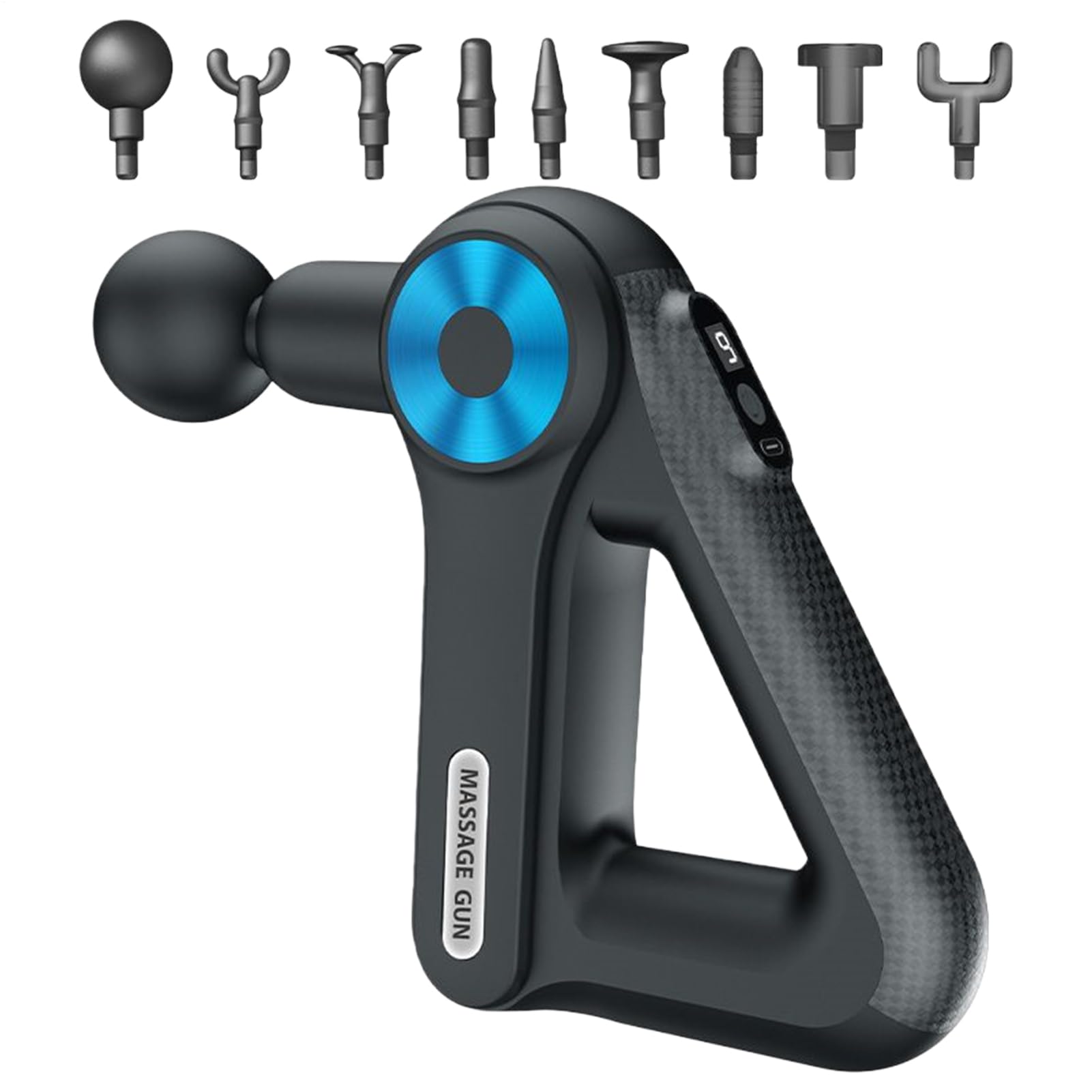Pistolet de massage, moteur à percussion pour tissus profonds, 1 ensemble, masseur à percussion, masseur musculaire portable, design sans fil, pour la maison, le bureau, les voyages