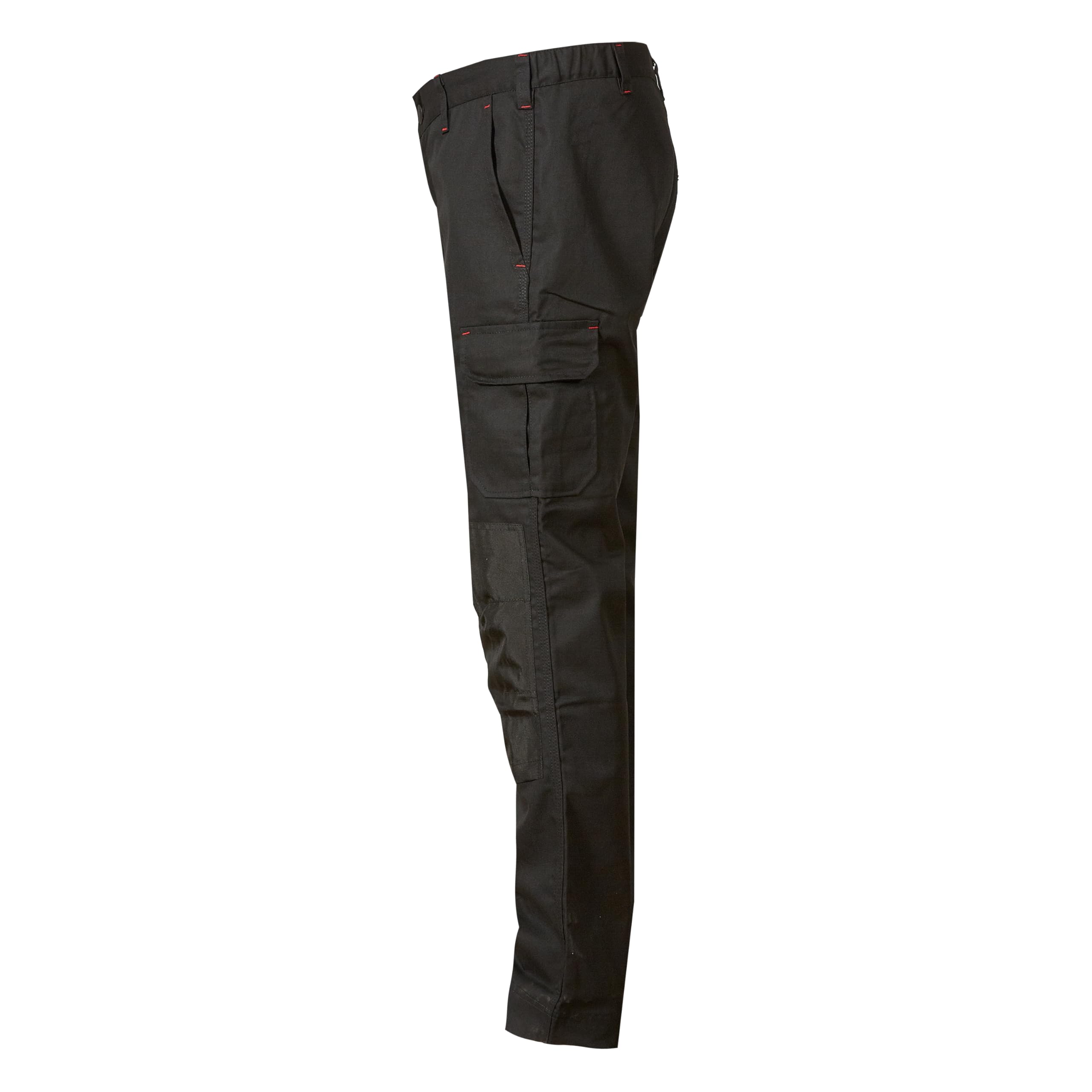 U-Power Pantalon de travail pour homme, pantalon cargo à taille élastique, avec poches genouillères, multi_poches, tissu confortable, vêtement extérieur résistant et durable (Black Carbon 54)