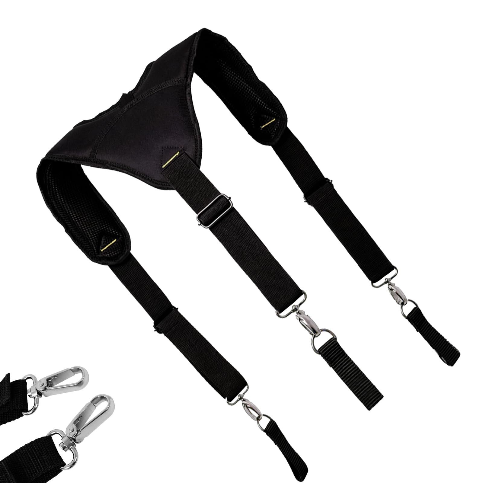 Winmist Glimpse Y-Shaped Golf Bag Strap Replacement, 7cm Wide 2cm Thick Padded Double Shoulder Straps for Golf Bags/Tool Bags/Backpacks, Black
