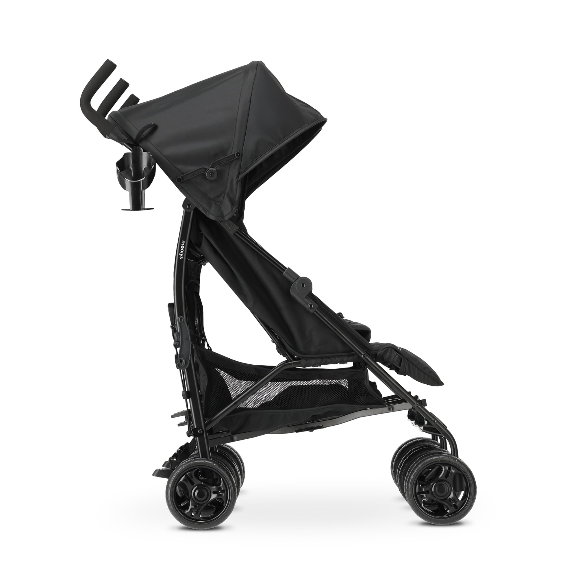 Miles Kinderwagen Buggy 2 in 1 - klein zusammenklappbar - 6 Monaten bis 4 Jahre - Baby Wagen belastbar bis 44kg - Kinderbuggy klappbar - kompact & faltbar - Schwarz