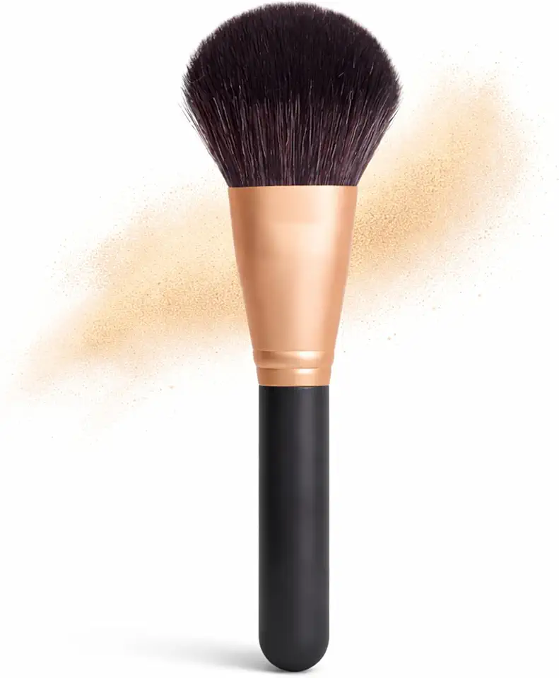 Pincel de Base Profissional Premium, Cerdas Ultra Macias e Densas, Acabamento Uniforme Natural – Ideal para Base Líquida, Cremosa e em Pó