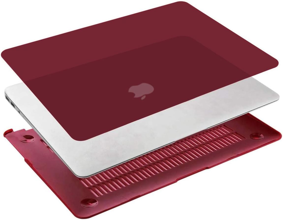 MOSISO MacBook Air 13 Case (Models: A1369 & A1466, Older Version 2010-2017 Release), Plastic Hard Shell Case Cover Only Compatible MacBook Air 13 Inch, Wine Red