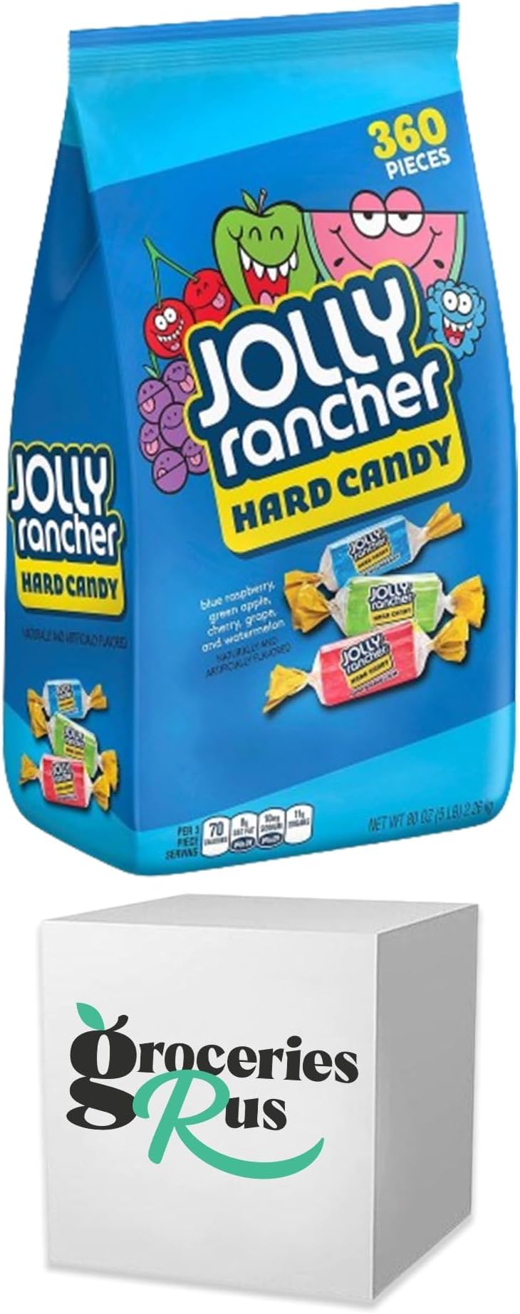 J0lly Rancher Hard Candy I Assorted Fruit Flavours I 5lb (2.26kg) I Individually Wrapped I US Import