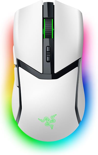 Cobra Pro Wireless Gaming Mouse, 2.4Ghz, BT, USB-C, White | Chroma RGB Lighting, 30K Optical Sensor, Gen-3 Optical Switches, 10 Customizable Controls, Up to 170 Hr Battery