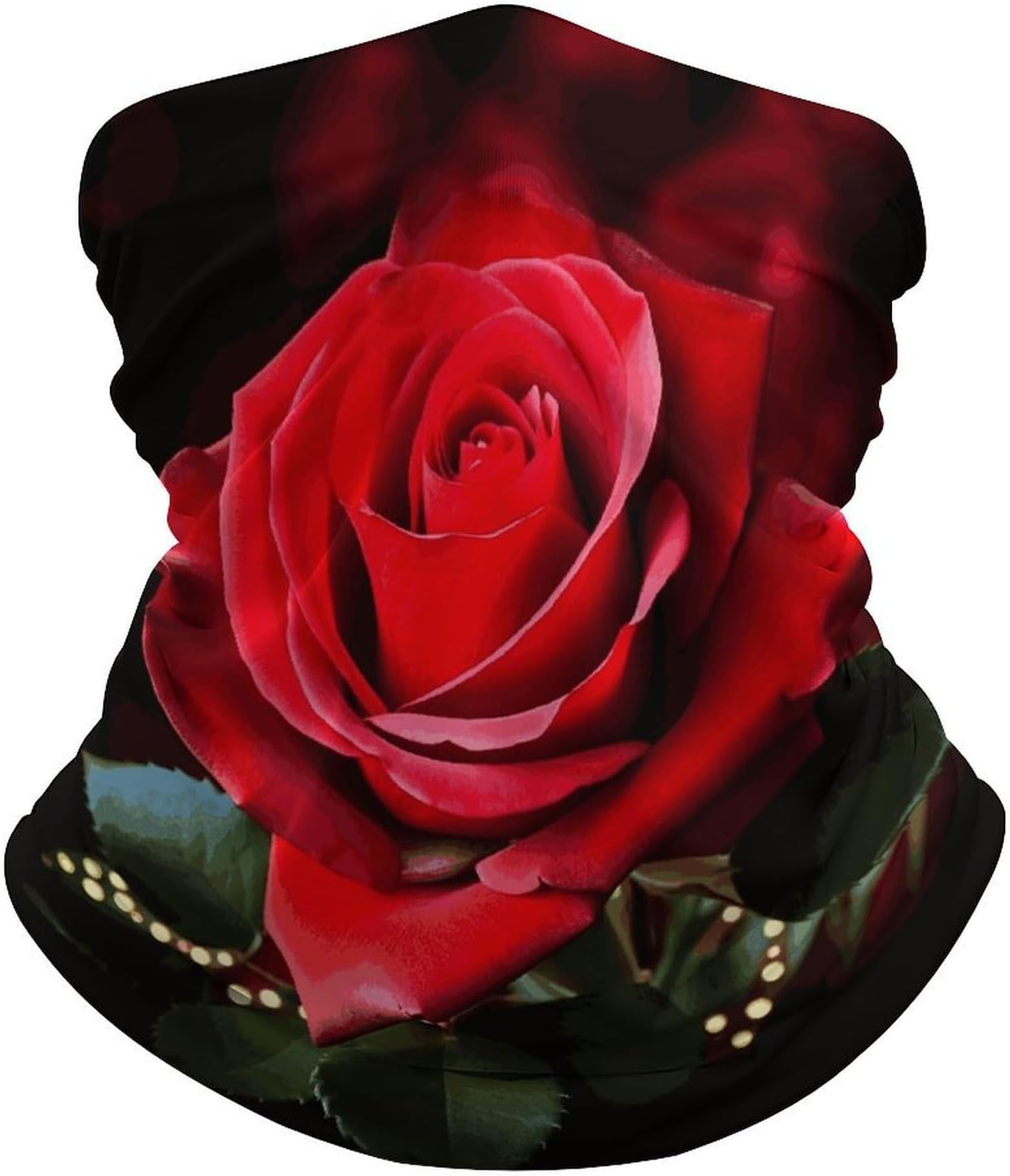 Rose Flower Bandana Soft Neck Breathable Headband Uv Protection Neck Gaiter Reversible Scarf Gaiter Double-Sided Head Scarf Multipurpose Headwear For Outdoor Running Hiking