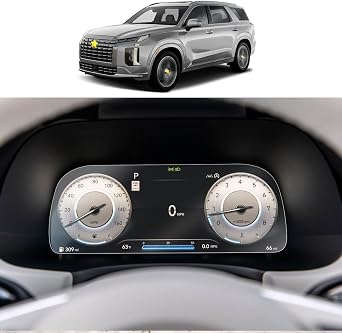 SKTU 2Pcs 2024 2025 Palisade Accessories Screen Protector for 2023-2025 Hyundai Palisade 12.3 Inch Digital Instrumentation Screen [High Clarity]