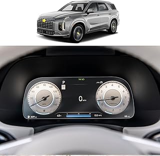 for 2023 2024 Hyundai Palisade Screen Protector 2023 2024 Palisade 12.3 Inch Digital Instrumentation Screen Protector Palisade 2024 2023 Navigation Display High Clarity Anti-Scratch Touch 2023 2024 Palisade Accessories Palisade PET Crystal Clear Protective Film for 2023 2024 Hyundai Palisade (2Pcs)