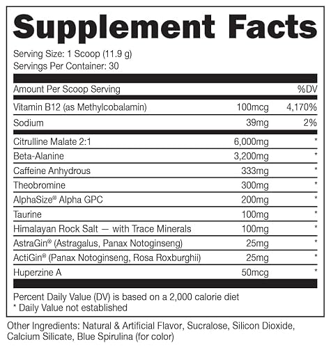 Bucked Up - Woke - HIGH STIM Pre Workout - Best Tasting - Focus Nootropic, Pump, Strength and Growth, 30 Servings (Rocket Pop) - Thumbnail 5