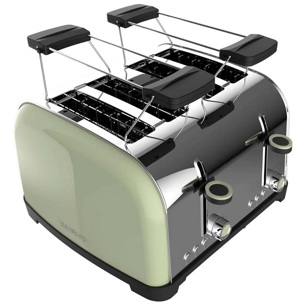 Cecotec Tostador Vertical Toastin' Time 1500 Green, 1500W, Doble ranura larga y ranura ancha 3,8cm, Varillas Superiores, Acero Inoxidable, Apagado y Pop-up Automático, Recogemigas — view 10