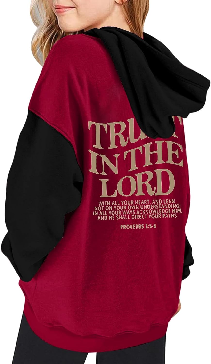 Kids Girls Sweatshirt with Hood Sweatpants Set Outfits 2 Piece Hoodie Sets Fall Toddler Trust In The Lord Christian