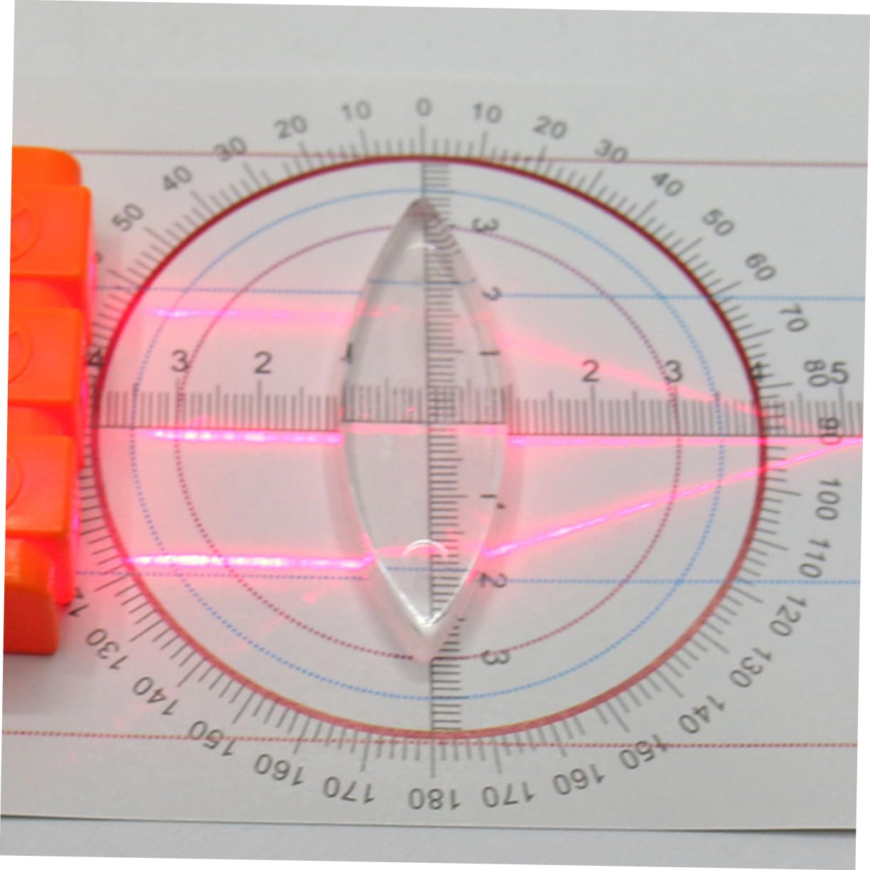 Physics Optics Experiment Set Prism and Convex Lens