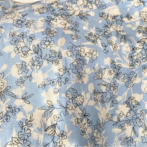 Matériel de couture en coton floral frais pour habillement raffiné