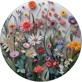 Mixed Flower Bouquet Floral Pattern PopSockets Adhesive PopGrip