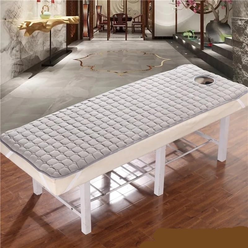 Luxuriöse Beauty-Bett-Matratze, rutschfestes, dünnes Tuina-Pad mit Löchern für Therapie, Salongebrauch (Blau, 180 cm x 60 cm), ideal für Wimpernverlängerung und Gesichtsbehandlungen