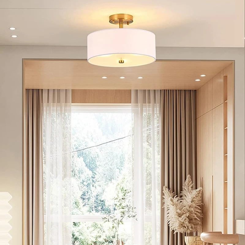 Lustre maison LED tissu moderne pour supprimer l'éblouissement et éclairer le salon