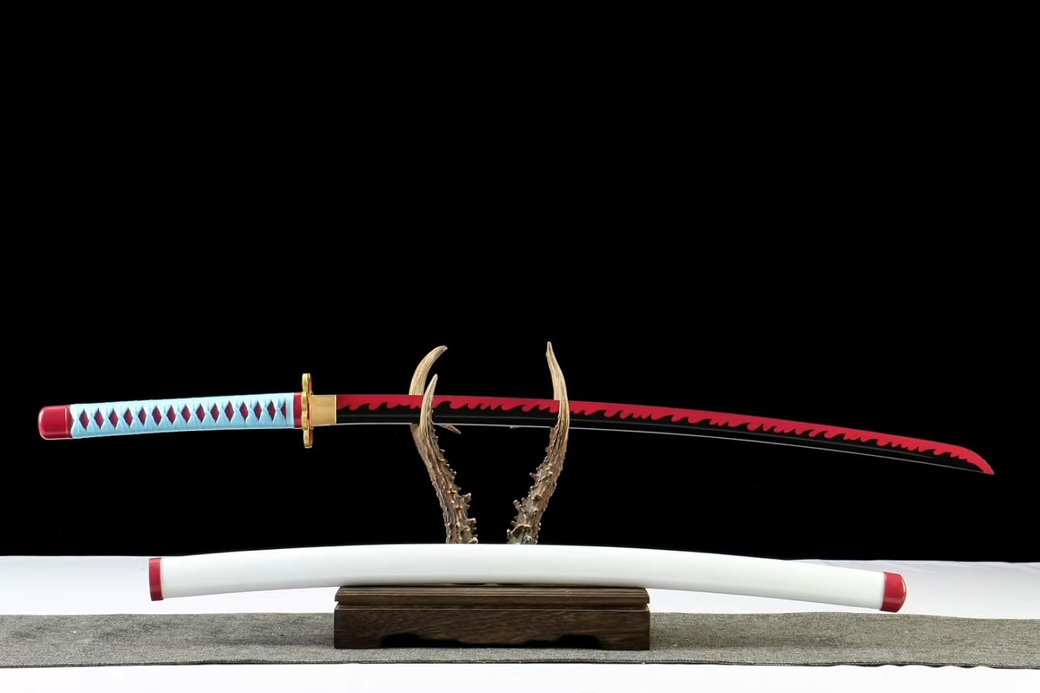 HERO SWORD Japanese Anime Sword DemonSlayers Sword, Hand Forged 1045 Carbon Steel Samurai Katana, Full Tang Handmade Sharp Practical Katana (Kanroji Mitsuri Knife)