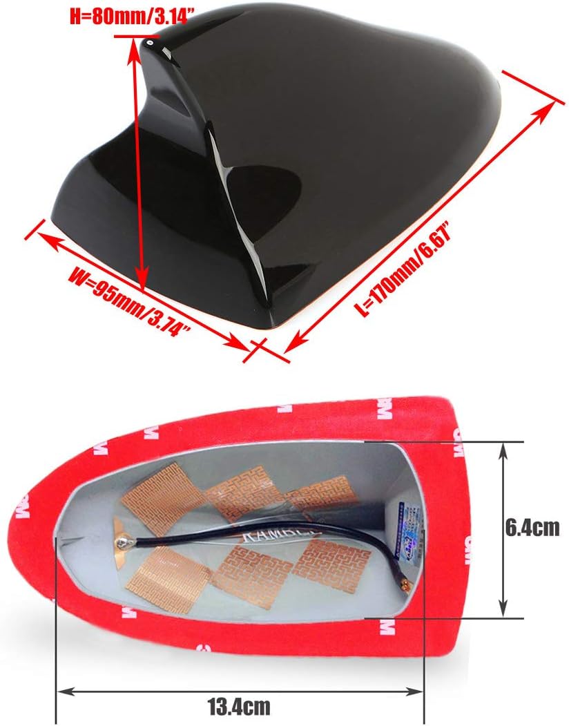 Ramble- Shark Fin Antenna, Utility Model Patented Production, Auto Exterior Parts, Car SUV Aerial Accessories, Antennas for Subaru XV and Forester (Advanced Style, Black)