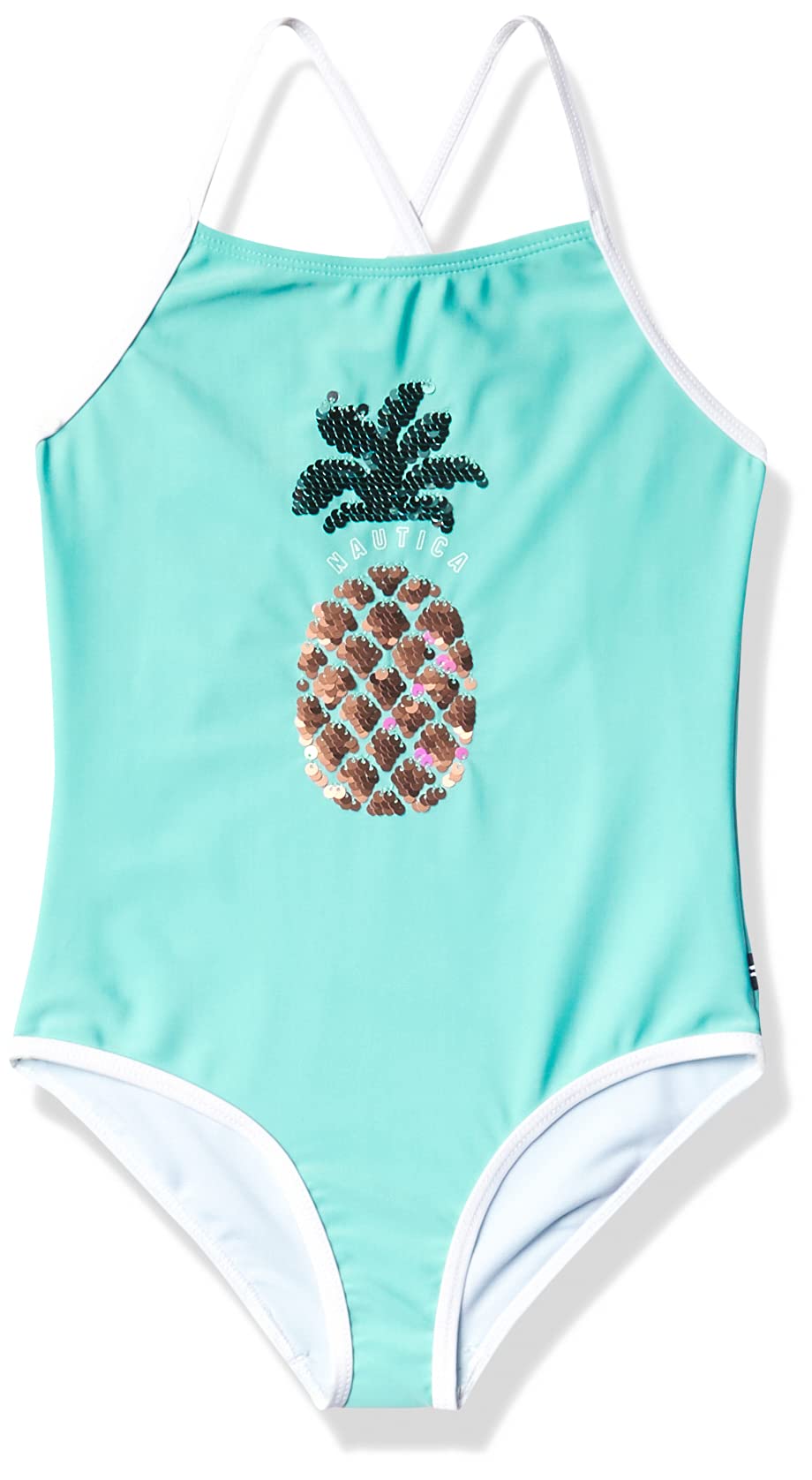 Nautica One-Piece Swimsuit with UPF 50+ Sun Protection, Quick Drying Bathing Suit Traje de baño de una Sola Pieza Niñas (Pack de 1)