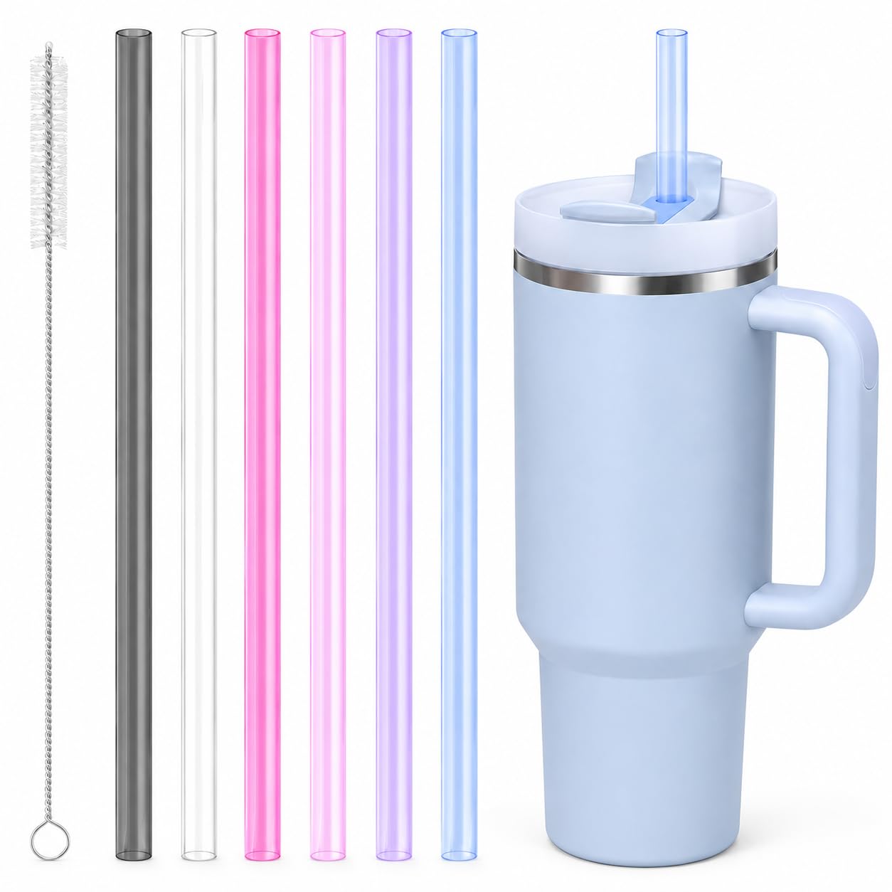 Joshey Replacement Straws for Stanley Quencher 30oz Tumbler, 6 Pack