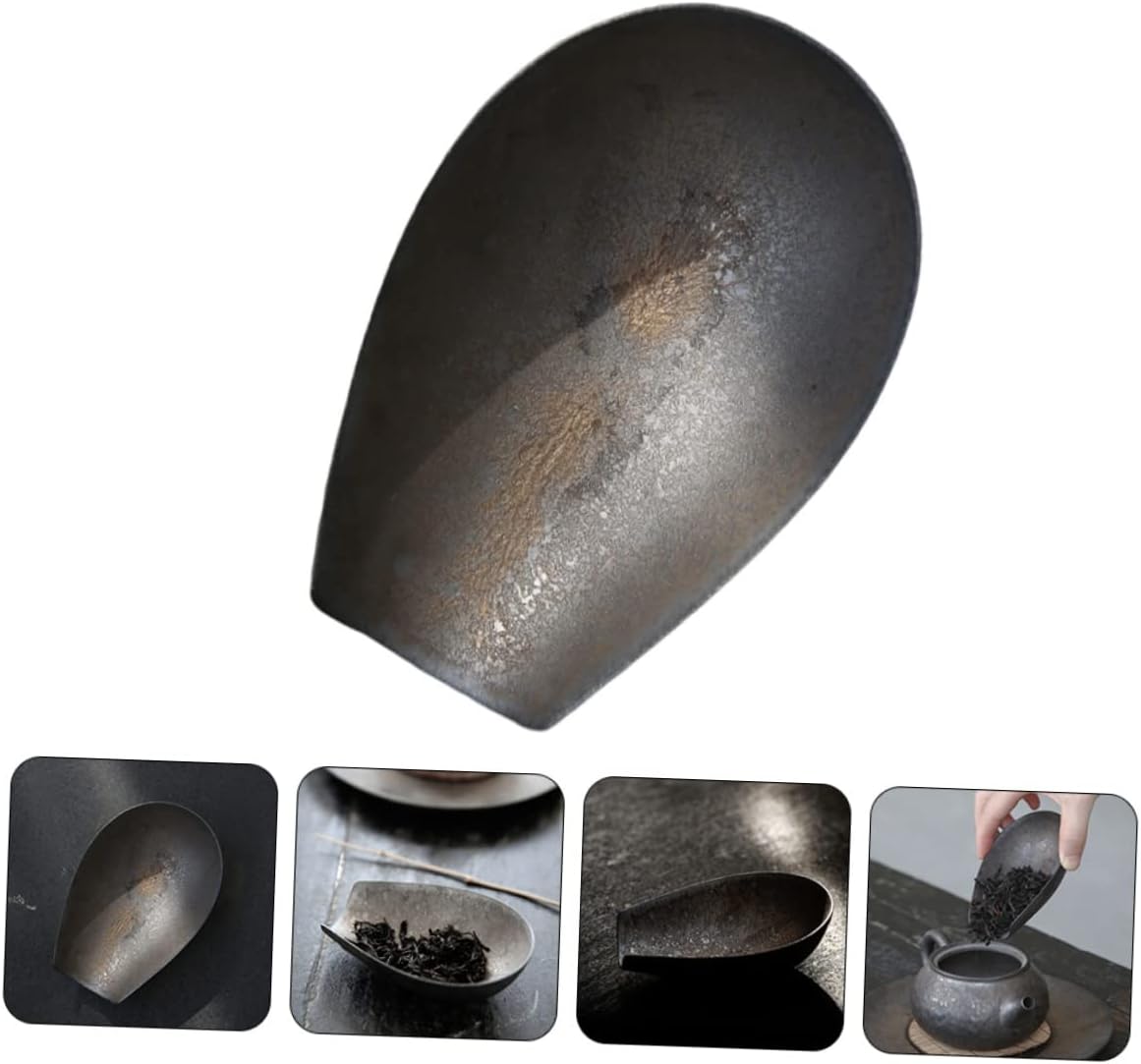 Luxshiny Tea Spoon Tea Shovel Ceramic Teas Scoop Tea Set Spoon Tea Scoop Cha He Elegant and Functional Present for Tea Enthusiasts