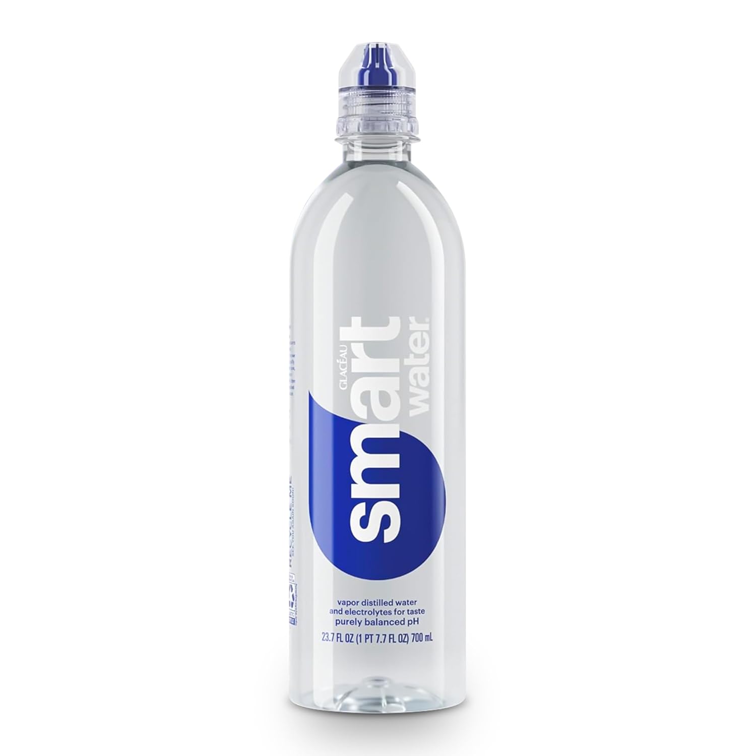 smartwater vapor distilled premium water bottles, 1 Liter, 6 Pack