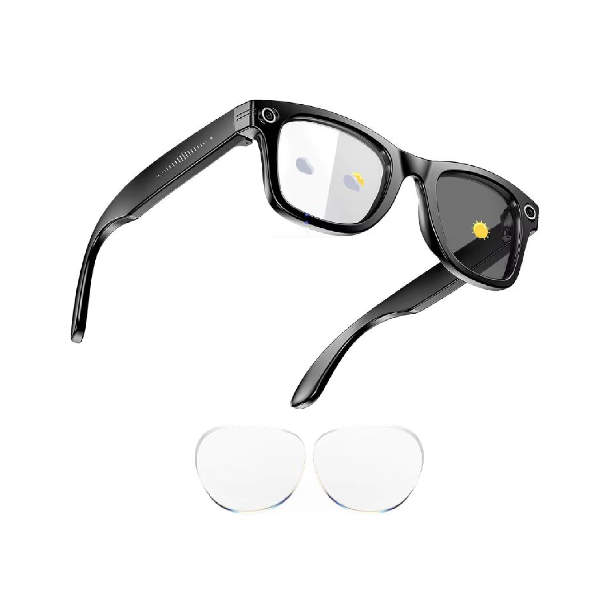 StichGreen- AI Smart Glasses with Camera 8MP HD Camera 1080p Video Recording AI Voice Control AI Photo Real
