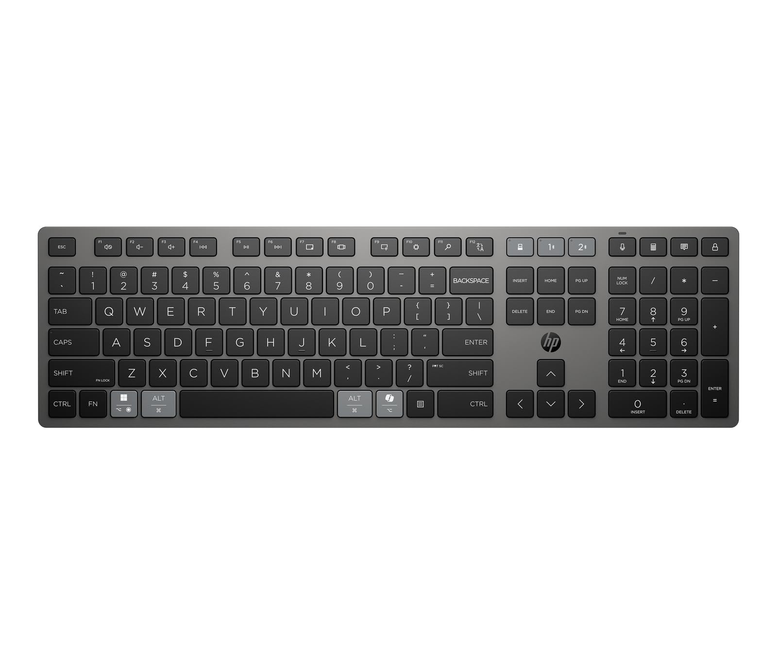 HP 720 multi-device wireless keyboard Bluetooth ultra-fast UK QWERTY black