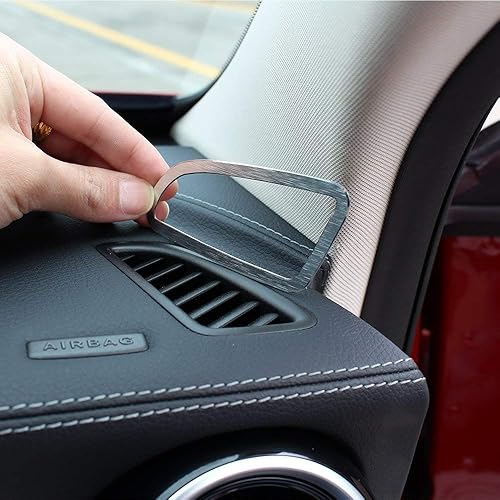 Miniatura 3 de YIWANG - Juego de 2 pegatinas de aleación de aluminio para interior de salpicadero de coche, para Mercedes Benz Clase C W205 C200 GLC260 300 2015