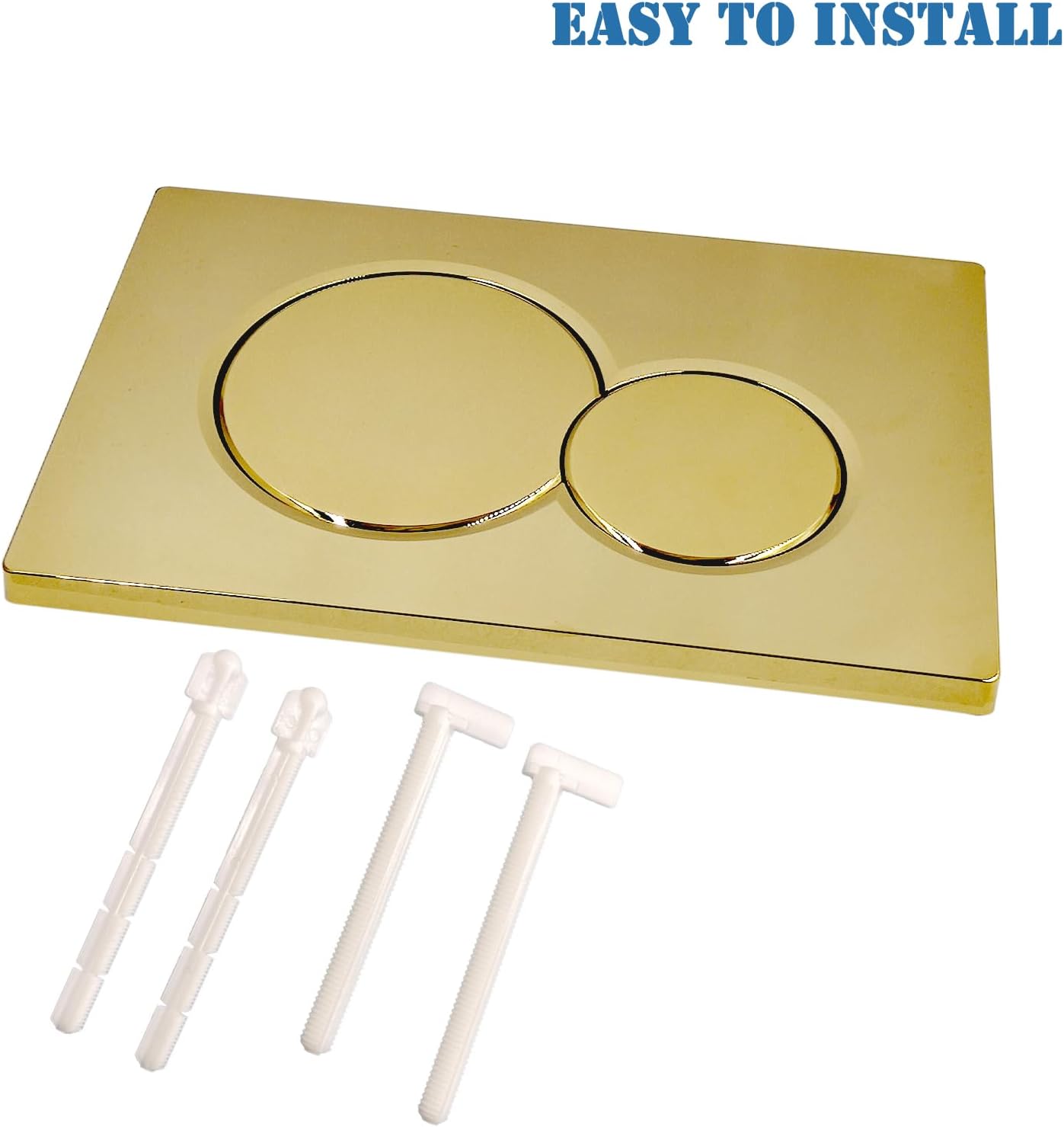 Dual-Flush Actuator Plate Compatible with Geberit 115.770.46.6, Glossy Gold