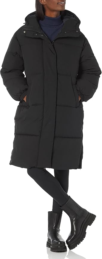 Amazon Essentials Women's Oversized Hooded Long Puffer Jacket Available in Plus Size